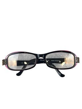 Daniel Swarovski S150 20 6053 Black 53-16 Womens Crystal Rectangular Eyeglasses